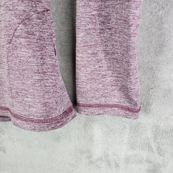 Womens Heather Purple Ascend Active Shirt Long Sleeve 1/2 Zip Mock Neck Size S - Picture 5 of 11